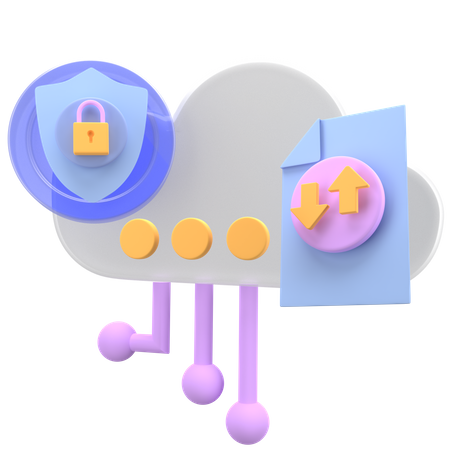 Données cloud  3D Icon