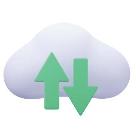 Données cloud  3D Icon