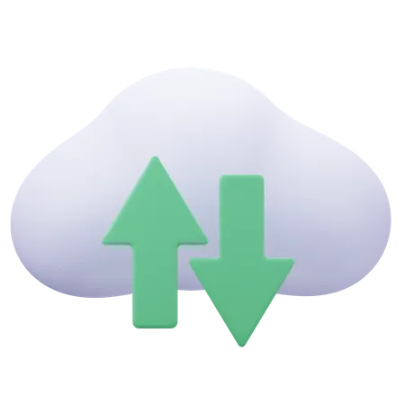 Données cloud  3D Icon