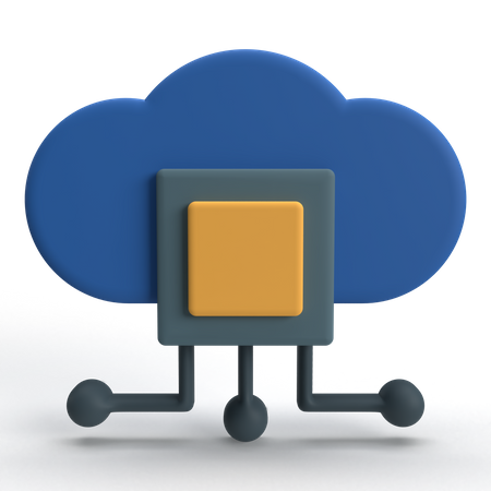 Données cloud  3D Icon