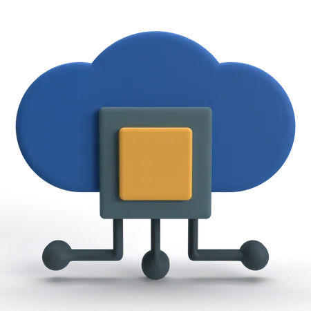 Données cloud  3D Icon