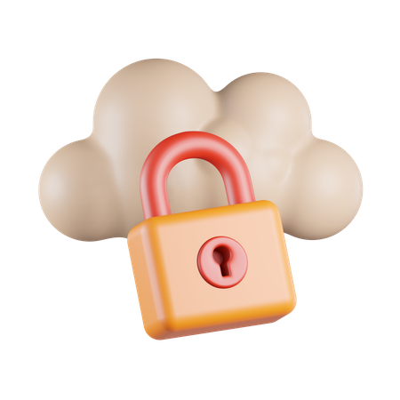 Données de sécurité du cloud  3D Icon