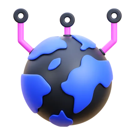 Données mondiales  3D Icon