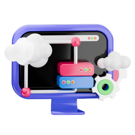 Données cloud  3D Icon