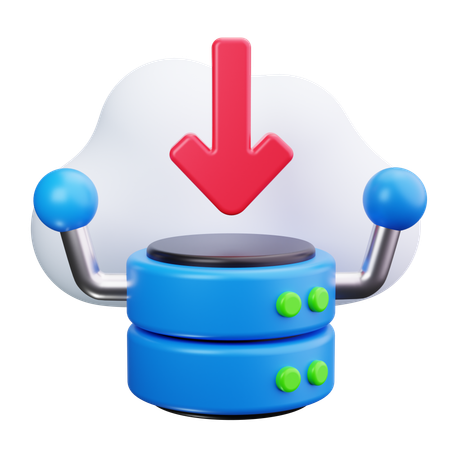 Données cloud  3D Icon