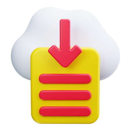 Données cloud  3D Icon