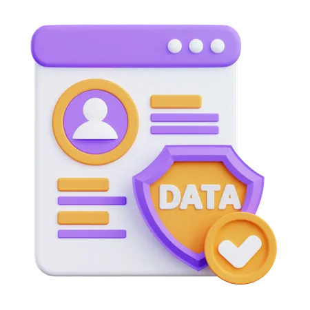 Sécuriser les données personnelles  3D Icon