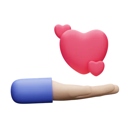 Donner de l'amour  3D Icon