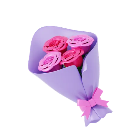 Offrir un bouquet de fleurs  3D Icon