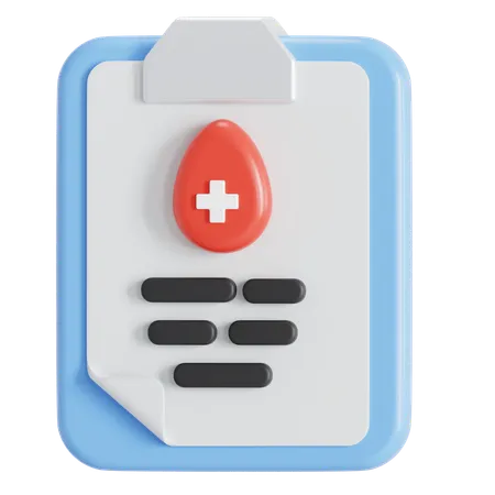 Blood Donor Medical Record 3D Icon