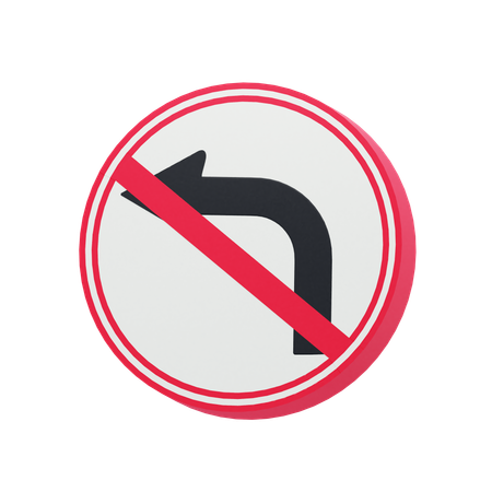 Dont Turn Left  3D Icon