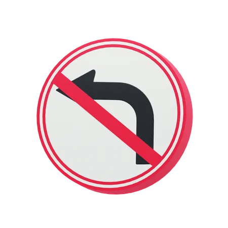 Dont Turn Left  3D Icon