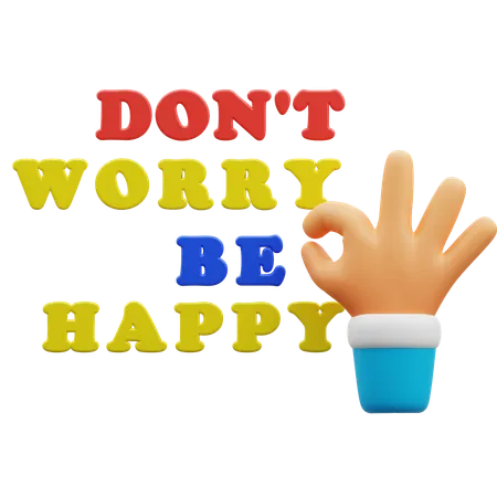 Dont Worry Be Happy  3D Icon