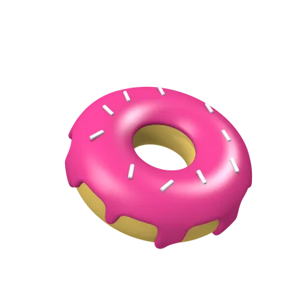 3 D Donut Food Icon Concept 3D Illustration
