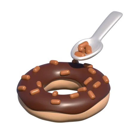Donut 3 D Coffee Shop Icon 3D Icon