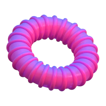 Donut Abstract Shape  3D Icon