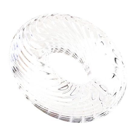 Donut Abstract Shape Glass  3D Icon