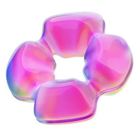Donut abstrakte Form  3D Icon