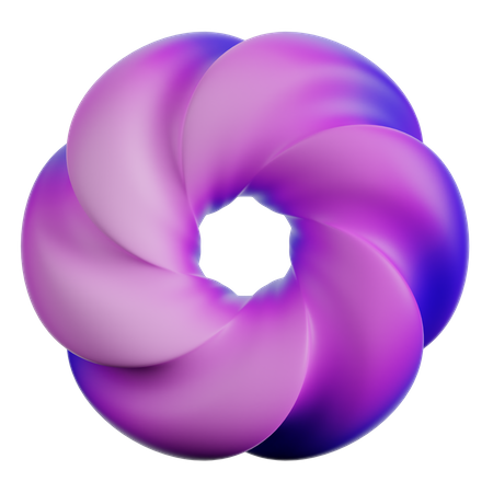 Donut abstrakte Form  3D Icon