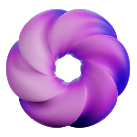 Donut abstrakte Form  3D Icon