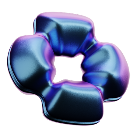 Donut abstrakte Form  3D Icon