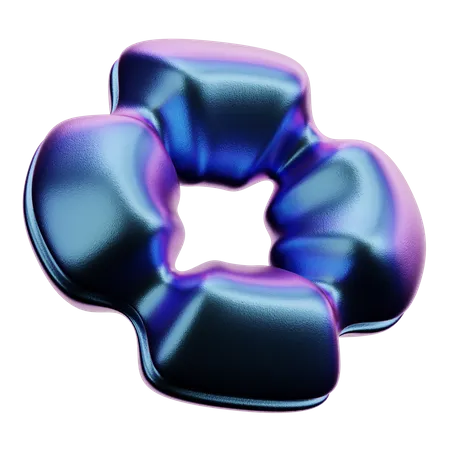 Donut abstrakte Form  3D Icon