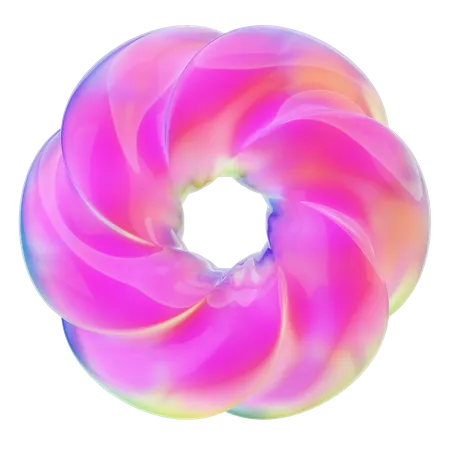 Donut abstrakte Form  3D Icon