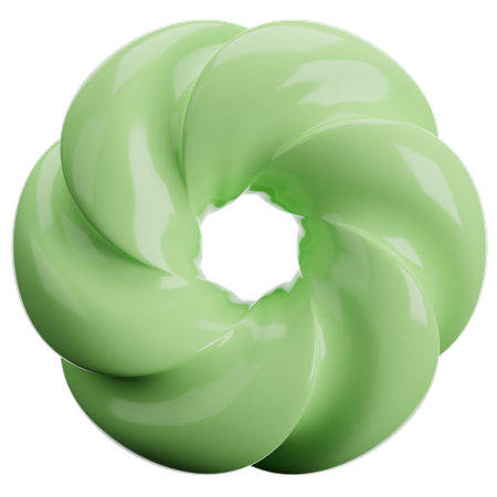 Donut abstrakte Form  3D Icon