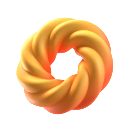 Donut abstrakte Form  3D Icon