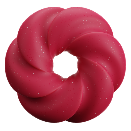 Donut abstrakte Form  3D Icon