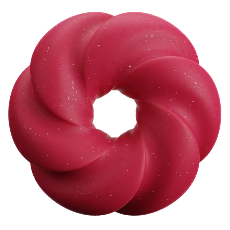 Donut abstrakte Form  3D Icon