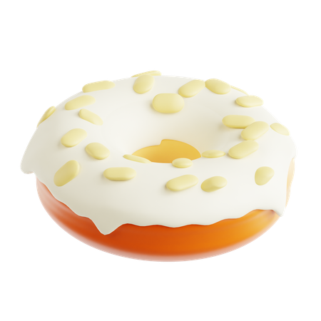 Donut de almendras  3D Icon