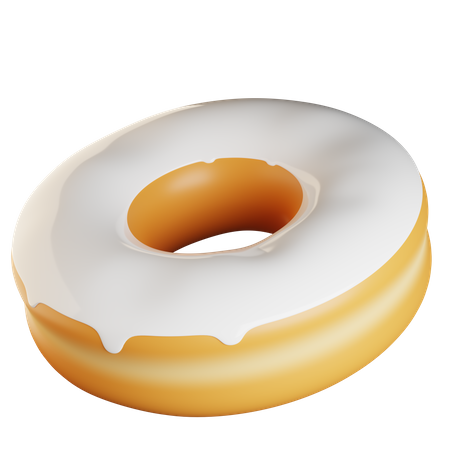 Donut baunilha  3D Illustration