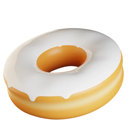 Donut baunilha  3D Illustration