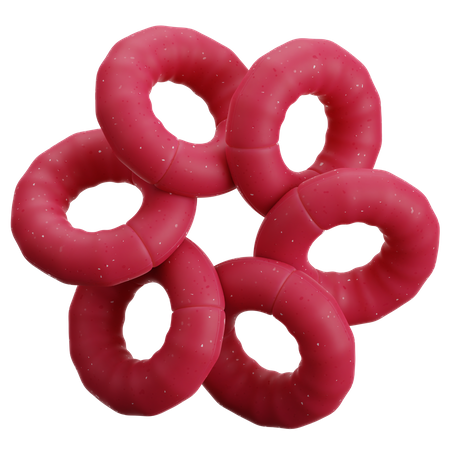 Donut Chain Shape  3D Icon