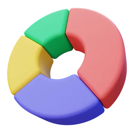 3 D Donut Chart Icon 3D Icon