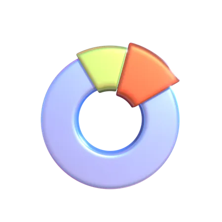Colorful 3 D Chart Slice Is A Vibrant And Visually Appealing Representation Of Data Designed To Enhance The Visual Impact Of Statistical Information 3D Icon