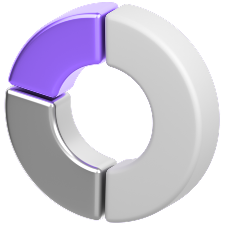 Donut chart  3D Icon
