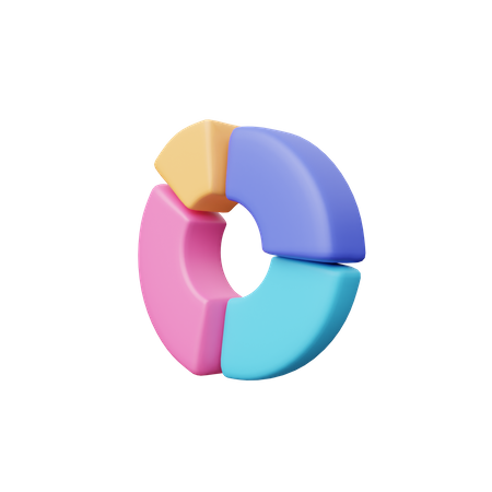 Donut Chart 3D Icon
