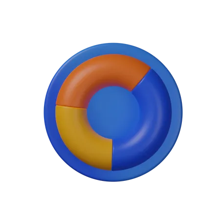 Donut Chart  3D Icon