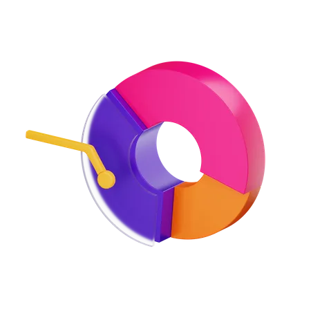 Donut Chart  3D Icon