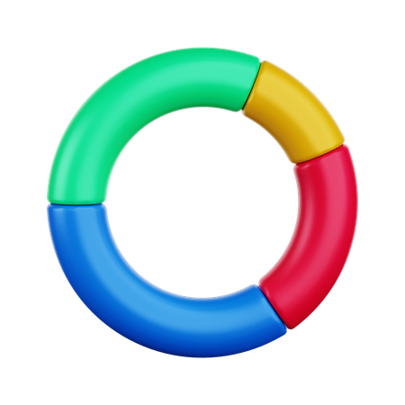 Donut chart  3D Icon