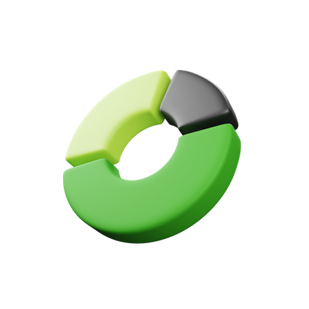 Donut chart  3D Icon