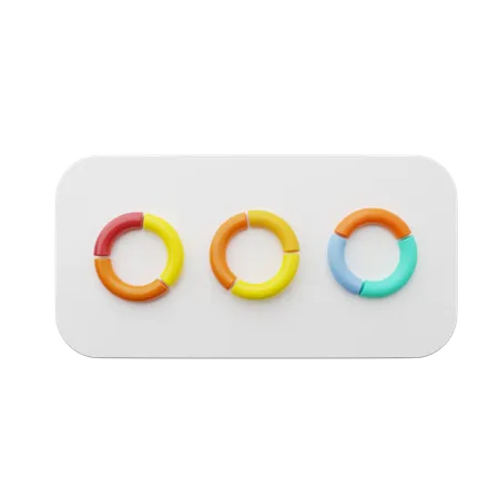 Donut chart  3D Illustration