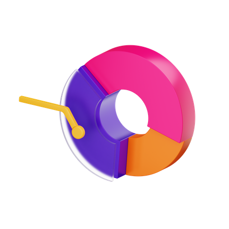Donut Chart  3D Icon