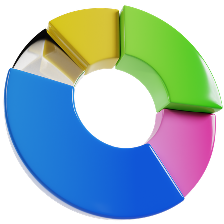 Donut Chart Financial Analysis  3D Icon