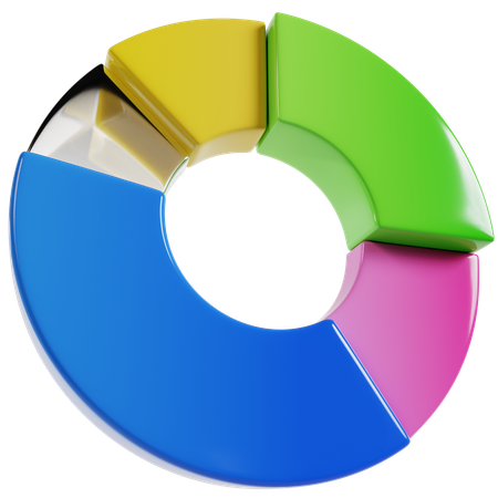 Donut Chart Financial Analysis  3D Icon