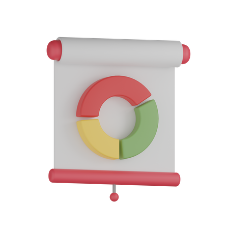Donut-Diagramm-Präsentation  3D Icon