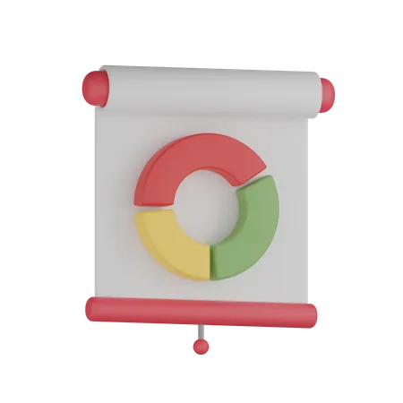 Donut Chart Presentation  3D Icon