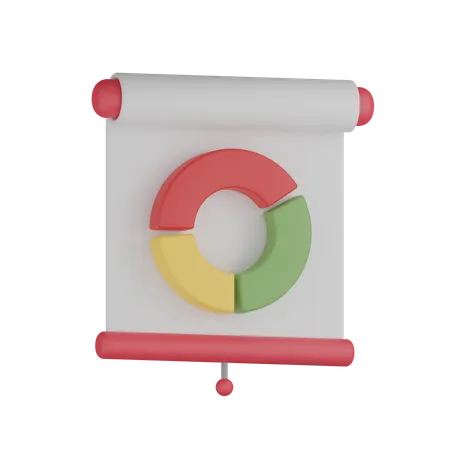 Donut Chart Presentation 3D Icon